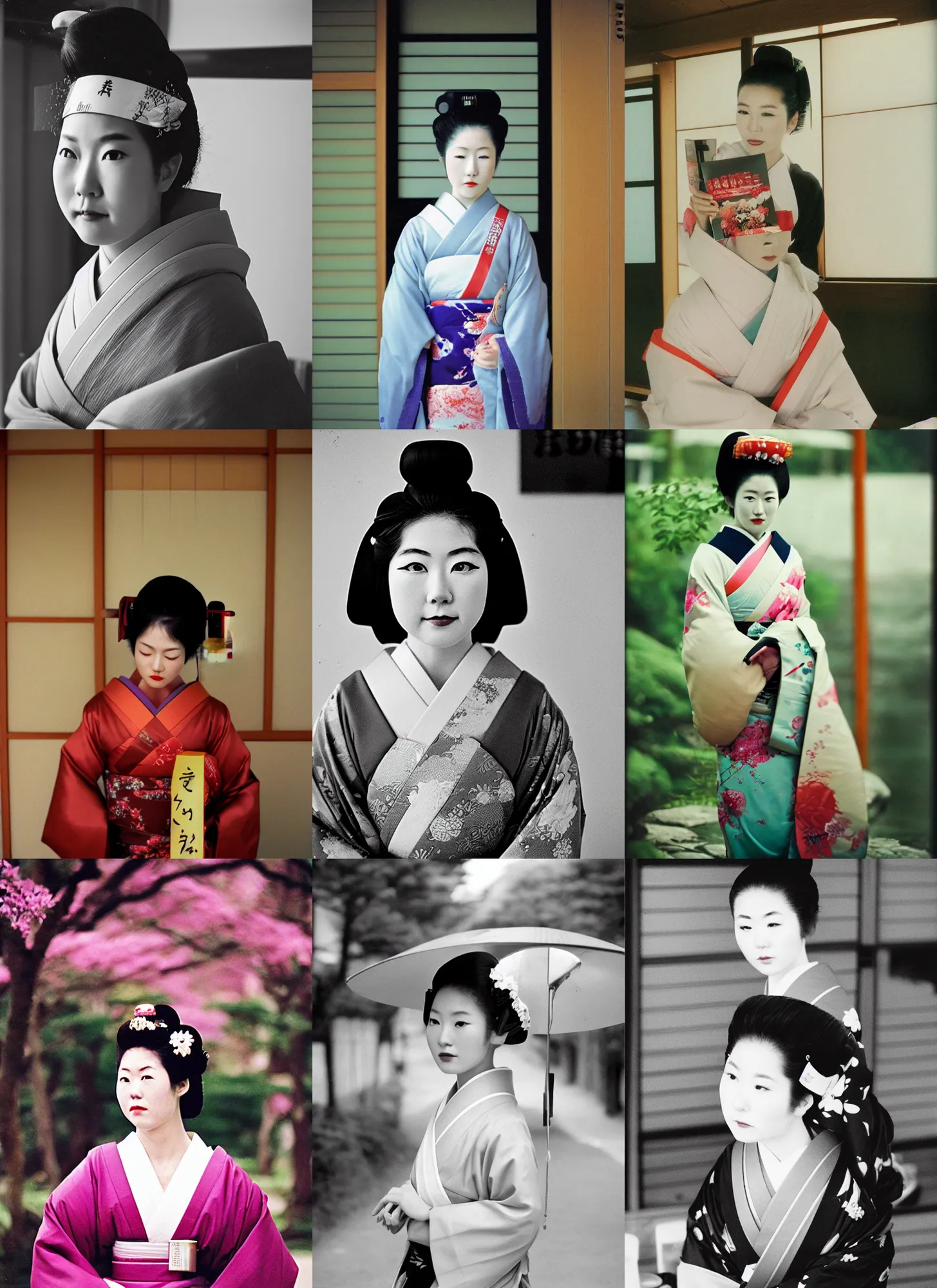 Prompt: Portrait Photograph of a Japanese Geisha Revolog Plexus 400