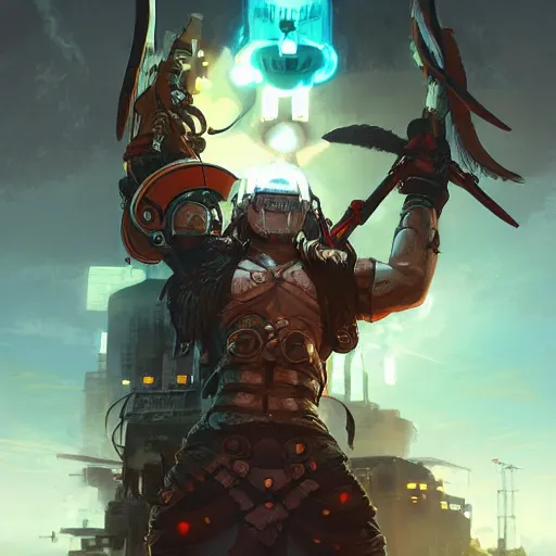 Image similar to cyberpunk viking helmet mask warrior goddess robot ninja fantasy, art gta 5 cover, official fanart behance hd artstation by jesper ejsing, by rhads, makoto shinkai and lois van baarle, ilya kuvshinov, ossdraws