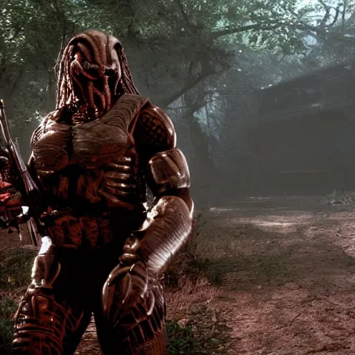 Prompt: a photo of predator by john mctiernan, unreal engine