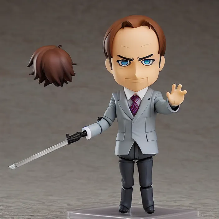 Image similar to Saul Goodman, An anime Nendoroid of Saul Goodman, figurine, detailed product photo