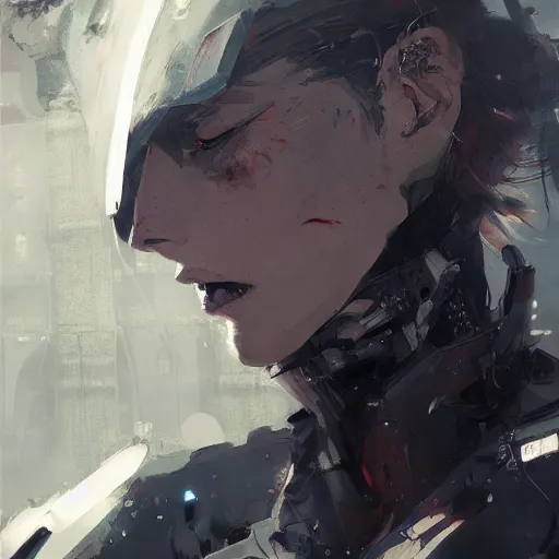 Image similar to Portrait of Cibo from BLAME! by Wadim Kashin, ArtStation