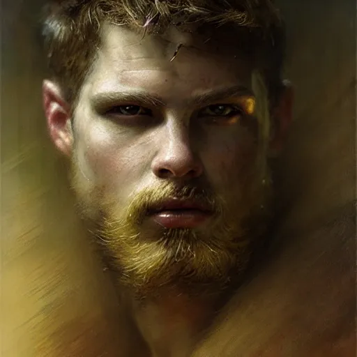 Prompt: a portrait of a white boy warrior, high detail, cleary see face by gaston bussiere, bayard wu, greg rutkowski, odd nerdrum, maxim verehin, greg rutkowski, masterpiece, sharp focus, cinematic lightning - h 7 6 8