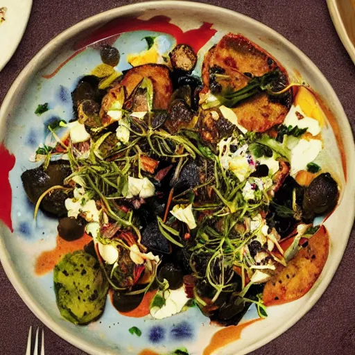 Prompt: a dish by ottolenghi