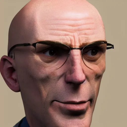 Image similar to A middle-aged Dr. Venture in real life with a hooked nose, a long gaunt face and skinny body and neck, very thin and bald, realistic, very realistic, hyperrealistic, highly detailed, very detailed, extremely detailed, detailed, digital art, oil painting, trending on artstation, headshot and bodyshot, detailed face, very detailed face, extremely detailed face, HD Quality, 8k resolution, very very detailed face, real life