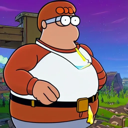 Prompt: peter griffin in the fortnite item shop