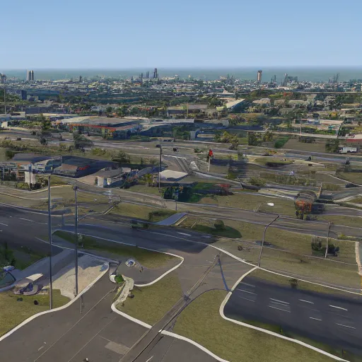 Image similar to pembroke pines florida in gta 5, 8k octane 3D render