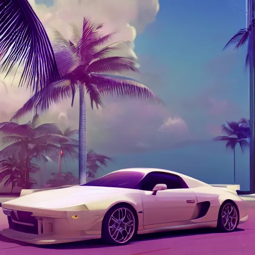 Image similar to miami vice desktop wallpaper, intricate artwork by tooth wu and wlop and beeple. octane render, trending on artstation, greg rutkowski very coherent symmetrical artwork. cinematic, hyper realism, high detail, octane render