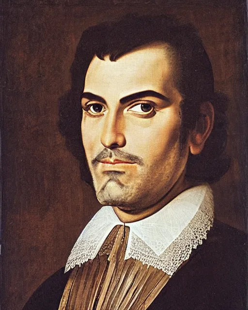 Image similar to a 1 6 0 0 s portrait of george clooney