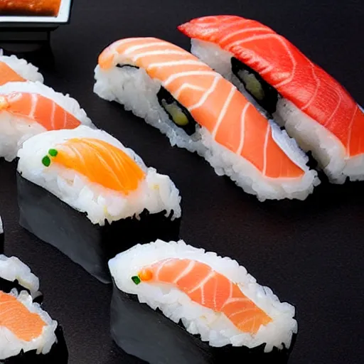 Prompt: mcdonald's sushi product photo