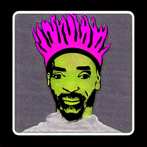 Image similar to svg sticker of a Dancing-Ben-Harper-Snoop-Spike-Lee-with-a-large-Afro-Puff, at a rave, spinning records, giant headphones rocking out, wearing headphones, huge speakers, dancing, rave, DJ, spinning records, digital art, amazing composition, rule-of-thirds, award-winning, trending on artstation, featured on deviantart