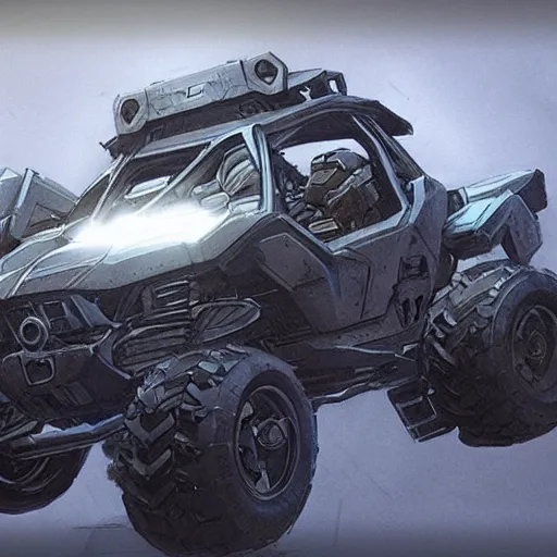 Image similar to concept art blueprint halo new atv vehicles