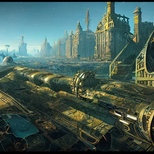 Image similar to cryengine render, by android jones, james christensen, rob gonsalves, syd mead, and john stephens