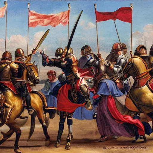 Image similar to a jousting tournament