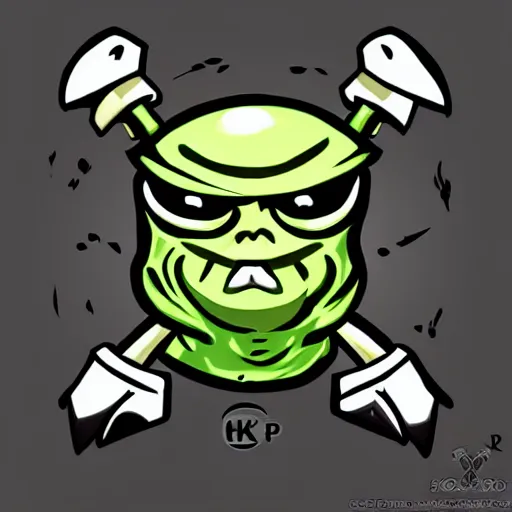 Image similar to Evil Onion 4k video game icon design, 2d game fanart behance hd by HR Giger