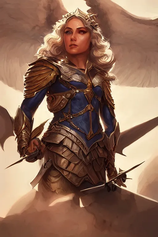 Image similar to amazon valkyrie athena, d & d, fantasy, portrait, highly detailed, headshot, digital painting, trending on artstation, concept art, sharp focus, illustration, art by artgerm and greg rutkowski and magali villeneuve