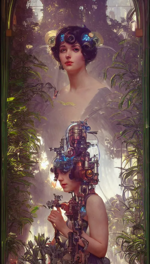 Image similar to hyper realistic time machine schematics, cyberpunk, design on white background, beautiful details, lush foliage, drawn by john singer sargent, tom bagshaw, norman rockwell, alphonso mucha, lolish, trending on artstation