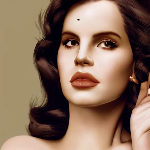 Image similar to Lana del rey in a hand cream commercial, photorealistic, detailed, studio