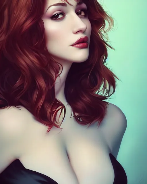 Image similar to a beautiful gina gershon christina hendricks kat dennings dolly parton instagram model, cascading hair, by wlop and ilya kuvshinov and artgerm, symmetrical eyes, aesthetic, gorgeous, stunning, alluring, attractive, artstation, deviantart, pinterest, digital art