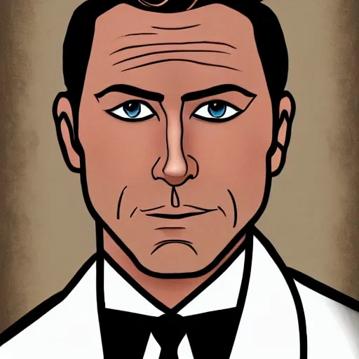 Prompt: A highly detailed award winning masterpiece portrait of Sterling Archer, 4k