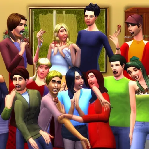 Image similar to the sims 2 0 0 1!!! pc game cursed!!! copy creepypasta!!! characters