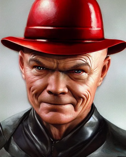 Image similar to Red Forman, Batman portrayed by Red Forman, digital art, trending on artstation oil on canvas by J. C. Leyendecker and Edmund Blair Leighton and Charlie Bowater octane render