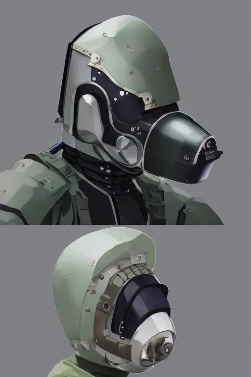 Image similar to robot ninja mask helmet metal gear solid training suit swat commando, aesthetic octane render, 8 k hd resolution, by ilya kuvshinov and cushart krentz and gilleard james, by carl warner and jim woodring, trending on artstation : 1. 5, sweet joy harmony color scheme