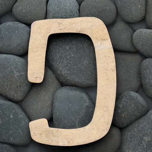 Image similar to letter s in the shape of a stone