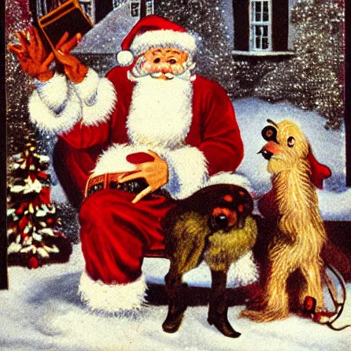 Image similar to The fear of Santa clause