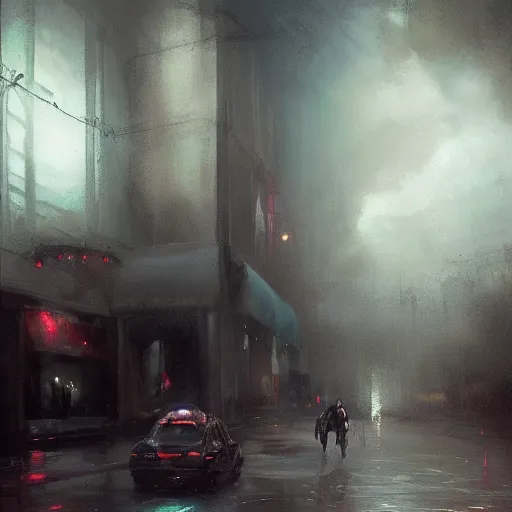 Image similar to thunderstorm in marrakech city, dramatic lighting, lovecraftian, painted by raymond swanland, painted by greg rutkowski, painted by jeremy mann, painted by artgerm, painted by igor kieryluk, trending on artstation