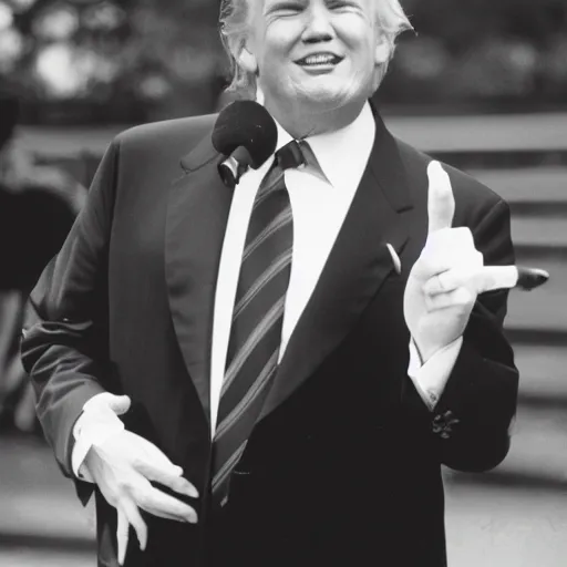 Image similar to 1 9 9 0 s hi - 8 footage of donald trump as a vampire, candid portrait photograph, 4 0 mm