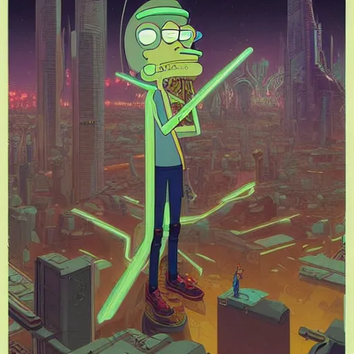 Image similar to akah 0 c 0 k futurama cyberpunk portrait by gaston bussierre and charles vess and james jean and erik jones and rhads, inspired by rick and morty, huge scale, beautiful fine face features, intricate high details, sharp, ultradetailed