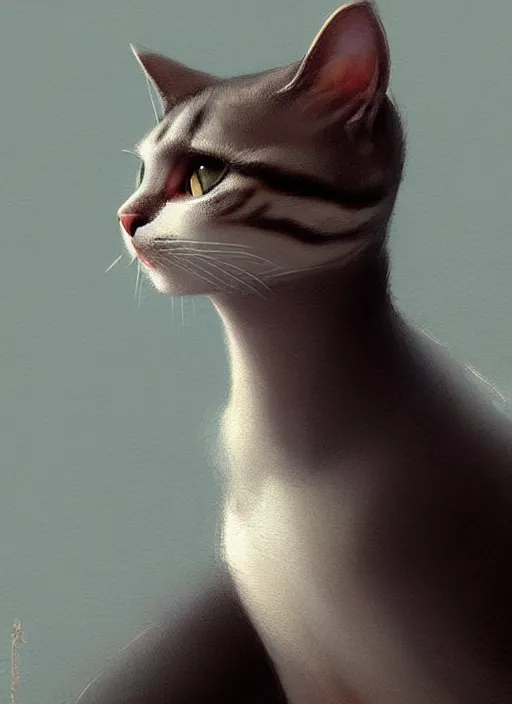 Prompt: a cat thinking about what he had done, everything slowly falling, elegant, highly detailed, digital illustration, trending in artstation, trending in pinterest, glamor photo, concept art, smooth, sharp focus, art by artgerm and greg rutkowski