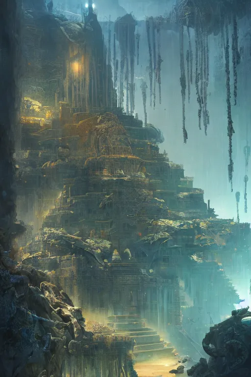 Image similar to marvellous lost city of atlantis, powerfull, intricate, elegant, volumetric lighting, digital painting, highly detailed, artstation, sharp focus, illustration, concept art, ruan jia, steve mccurry