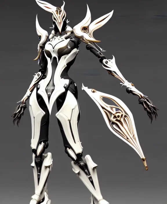 Image similar to extremely detailed front shot, low shot, of a beautiful elegant saryn warframe, that's a giant beautiful stunning anthropomorphic robot female dragon with metal cat ears, posing elegantly, detailed sharp robot dragon paws for feet, thick smooth warframe legs, streamlined white armor, long elegant tail, two arms, two legs, long tail, detailed warframe fanart, destiny fanart, high quality digital art, giantess art, furry art, realistic digital art, warframe art, Destiny art, furaffinity, DeviantArt, artstation, 8k HD, octane render