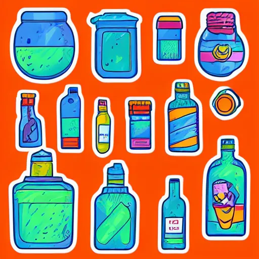 Image similar to Ship in a bottle, sticker, colorful, illustration, highly detailed, smooth and clean vector curves, no jagged lines, vector art, smooth