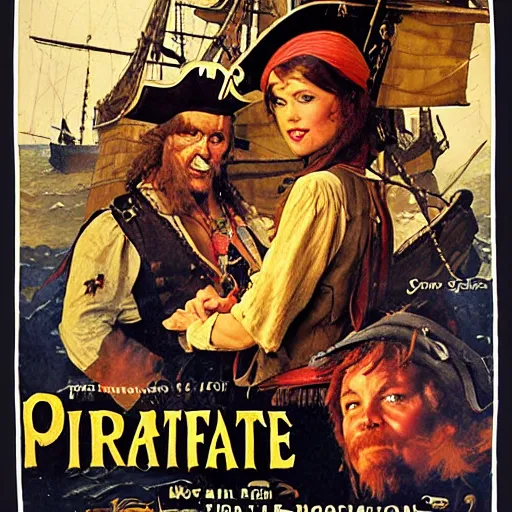 Prompt: Pirate Chronicles, movie poster, artwork by Norman Rockwell