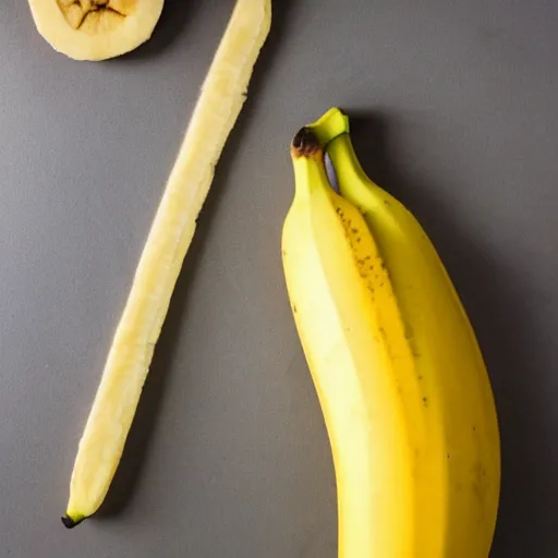 Prompt: slicing a banana to reveal what's inside