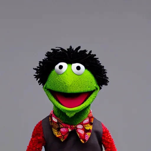 Prompt: african american muppet