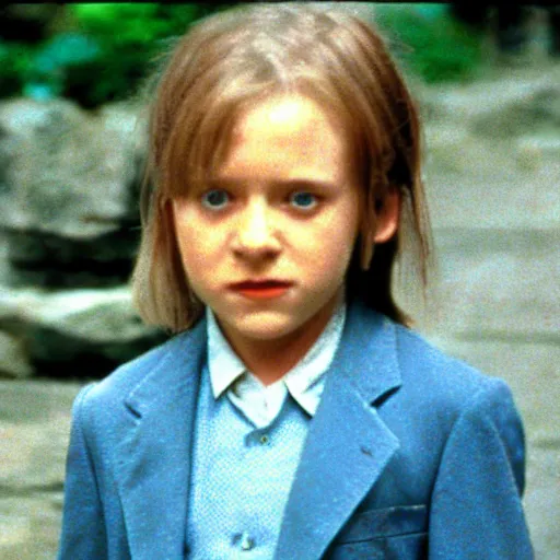Prompt: Noel Edmunds as a child in Matilda (1996)