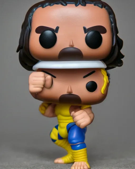 Image similar to Wrestler Funko Pop. Photographic, photography