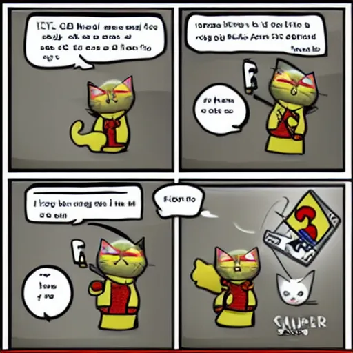Prompt: super math wizard cat