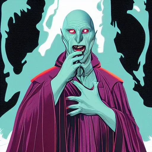 Prompt: Voldemort as a Sith Lord by Kilian Eng