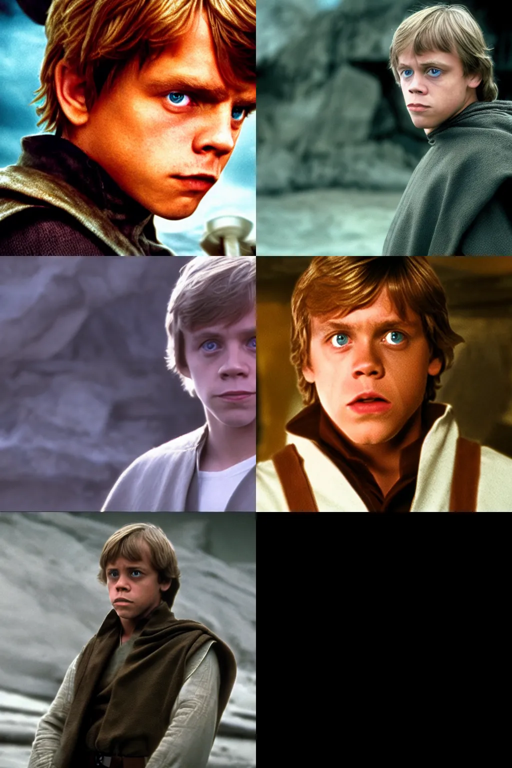 portrait of young mark hamill as luke skywalker in a, Stable Diffusion