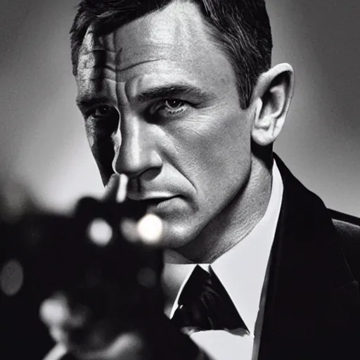 Prompt: james bond by zack snyder