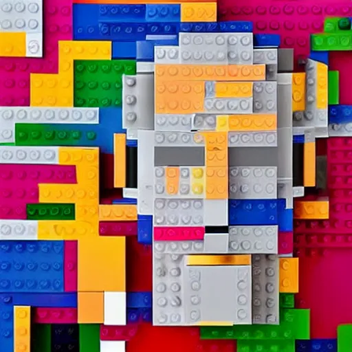 Prompt: lego michael stipe