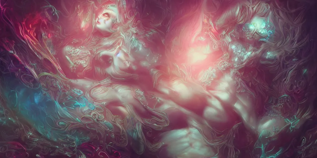 Image similar to dreamscape, female, ross tran, vivid colors, anatomical, highly detailed sculpture, intricate detailed, ommatidia, 8 k, cinematic atmosphere, post - processing