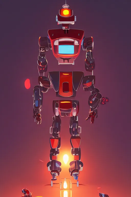 Image similar to metabots medabots medarotto medarot robot minimalist comics, behance hd by jesper ejsing, by rhads, makoto shinkai and lois van baarle, ilya kuvshinov, rossdraws global illumination ray tracing hdr radiating a glowing aura