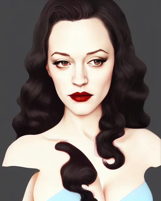 Image similar to kat dennings christina hendricks jennifer tilly, in a dress, by wlop and ilya kuvshinov and artgerm, gorgeous beautiful, stunning, deviant, arrogant