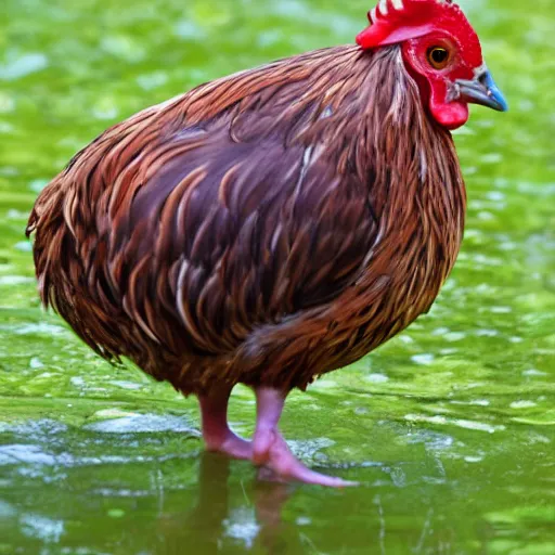 Image similar to a wet hen