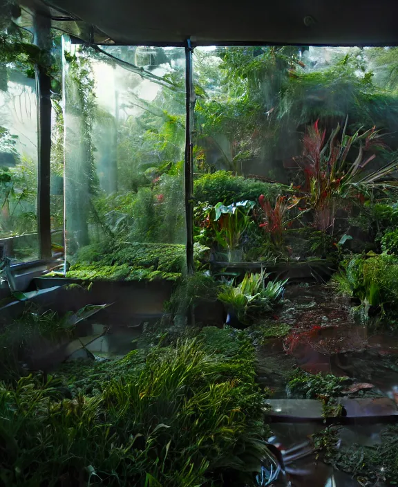 Image similar to intricate transparent clear see - through image of furnace, lush botany, floral environment, ultra realistic, concept art, pop art, photorealistic, octane render, 8 k, unreal engine. art by nori inoguchi and sam kaplan and zachary goulko and christopher marley